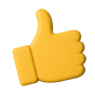 Желтый эмодзи палец вверх.